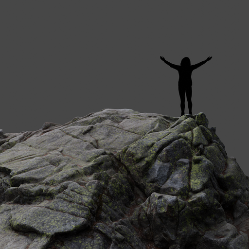 Rugged Rock Terrain On Mountain Sec1 Terrains Models BlenderKit