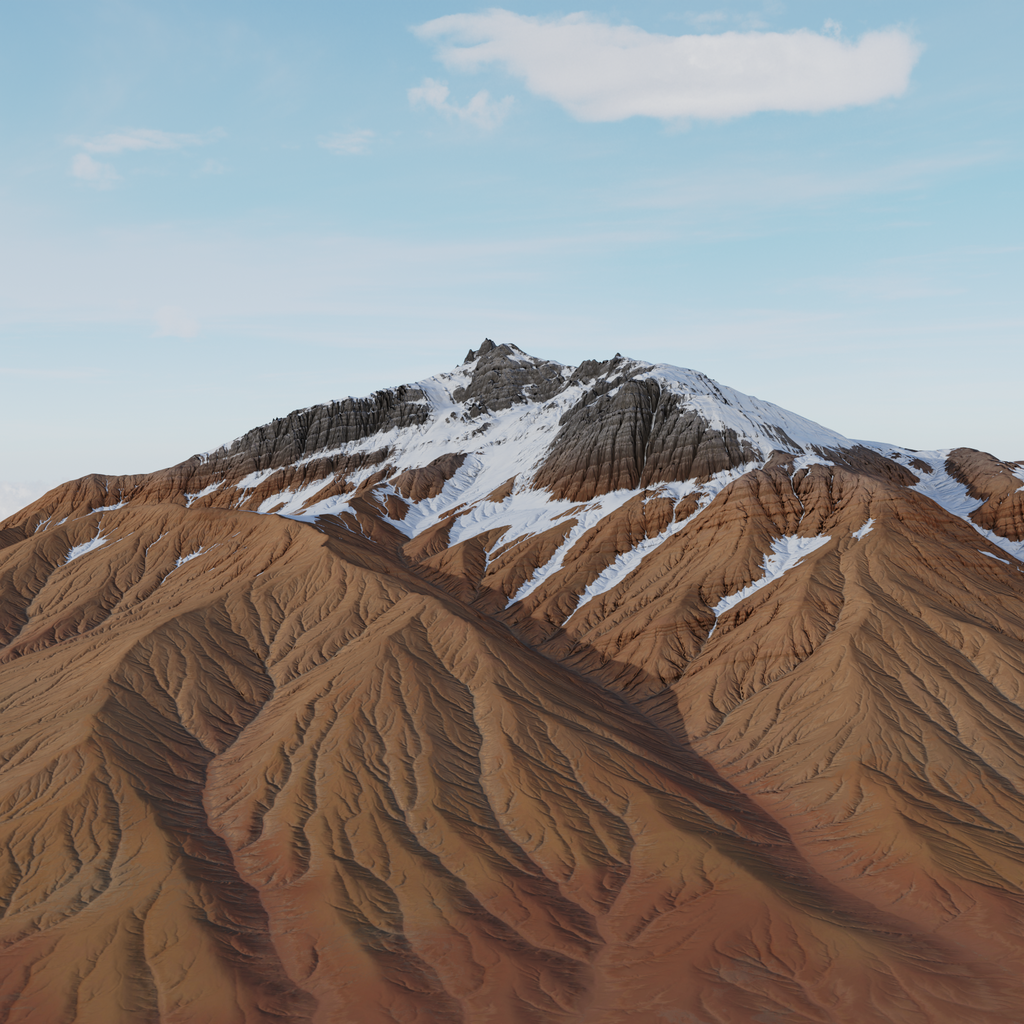 Mountain Peak Terrain FREE Terrains Models BlenderKit