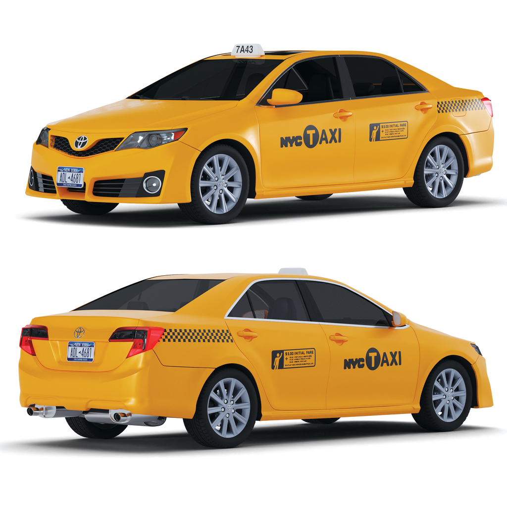 Taxi Toyota Camry Modern Cars Models Blenderkit