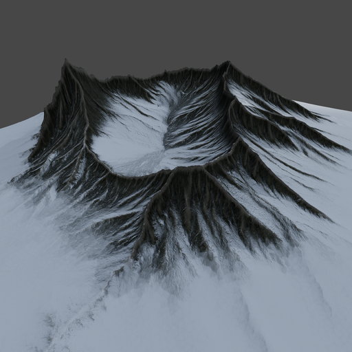 Snow Mountain Landscape Type2 1 FREE Terrains Models BlenderKit