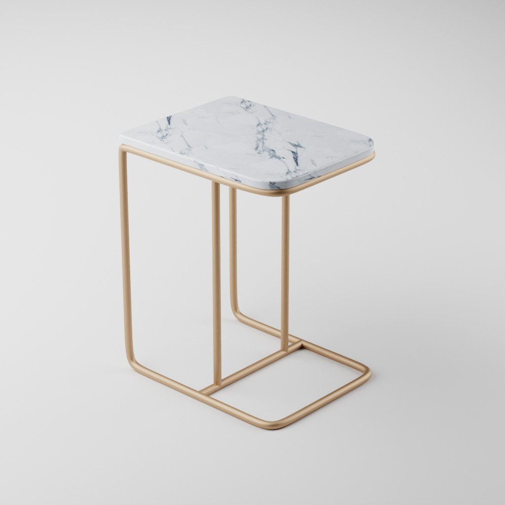 Side Table Marble FREE Tables Models BlenderKit