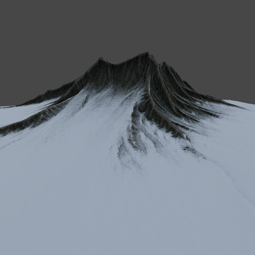 Snow Mountain Landscape Type2 3 FREE Terrains Models BlenderKit