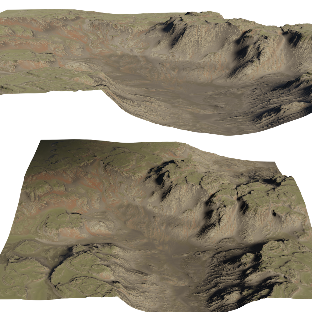 Sediment Classic Mountains Free Terrains Models Blenderkit