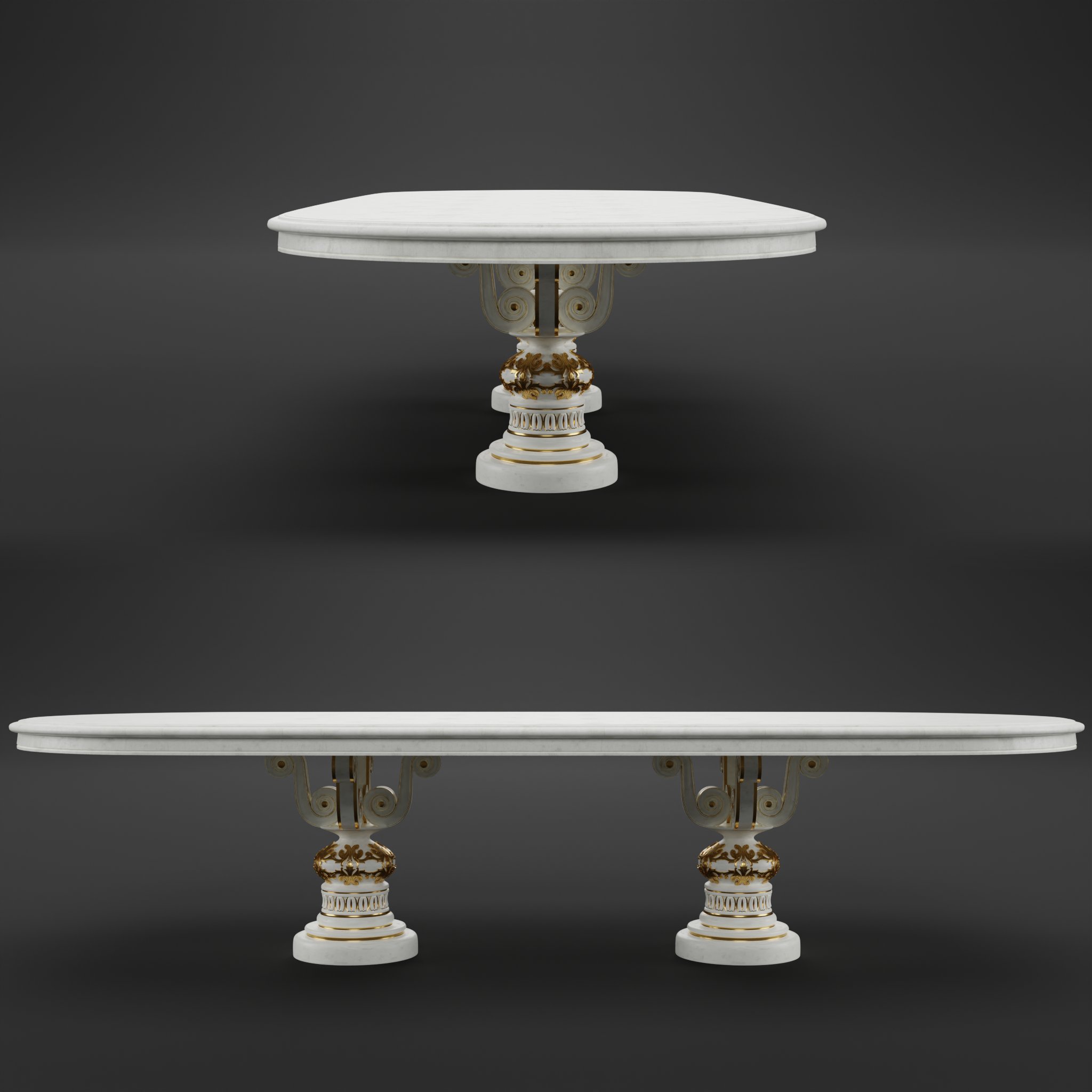 Baroque Style Table FREE Tables Models BlenderKit