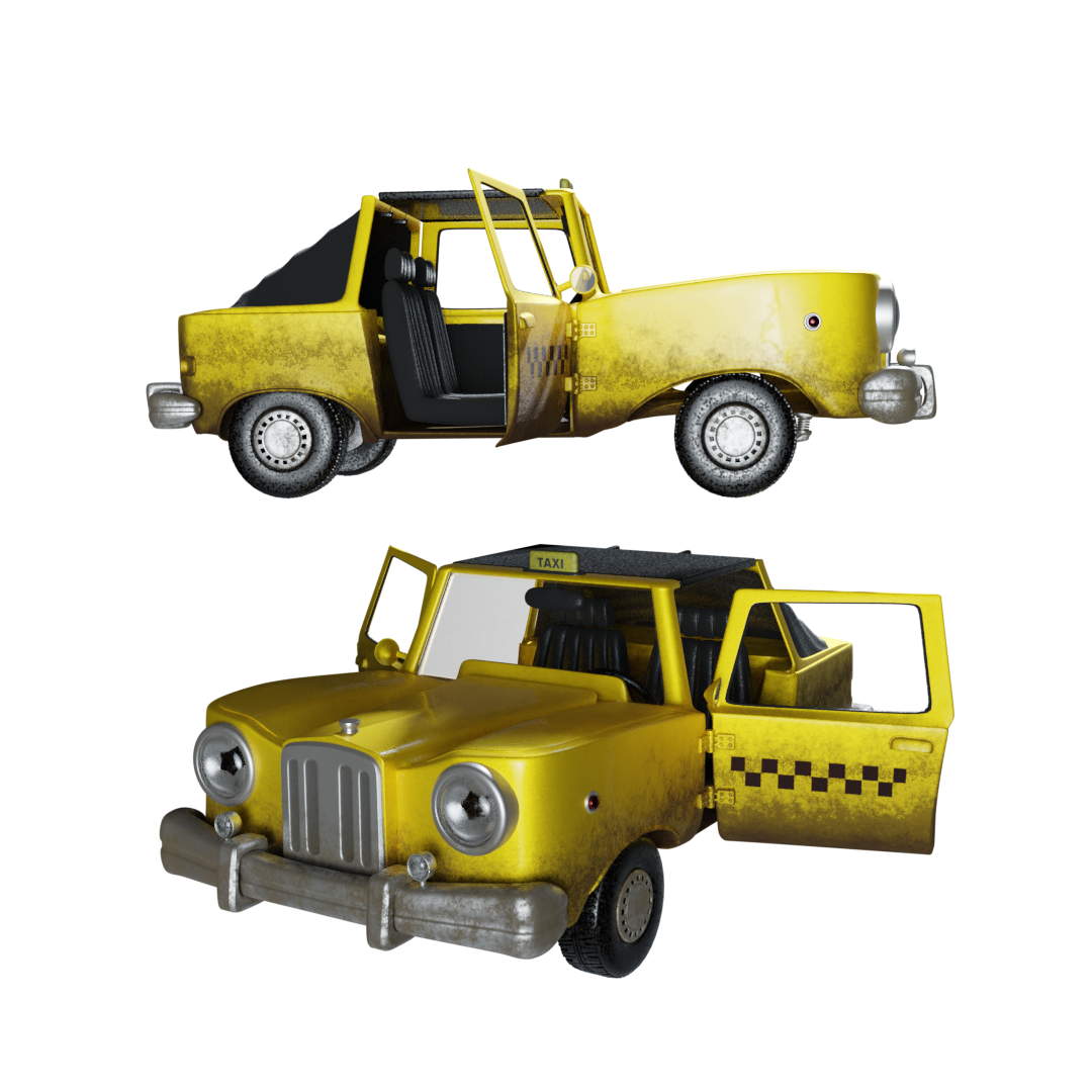 Car TAXI FREE Modern Cars Models BlenderKit