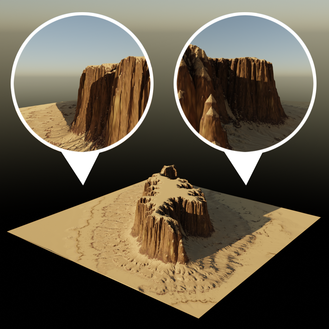 Desert Rock 3D Terrain Models BlenderKit