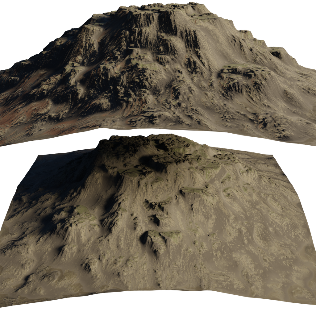 Volcano Sediment Free Terrains Models Blenderkit