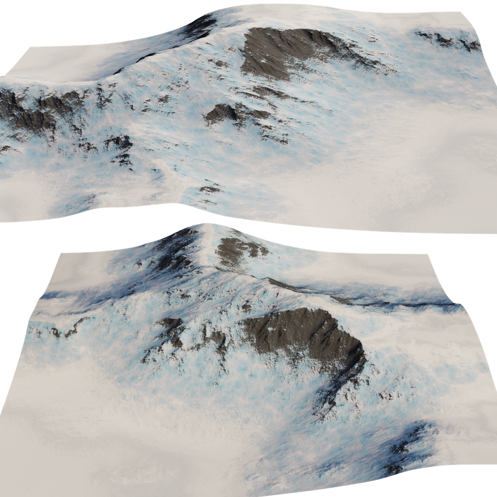 Landscape Snow Classic Terrains Models Blenderkit