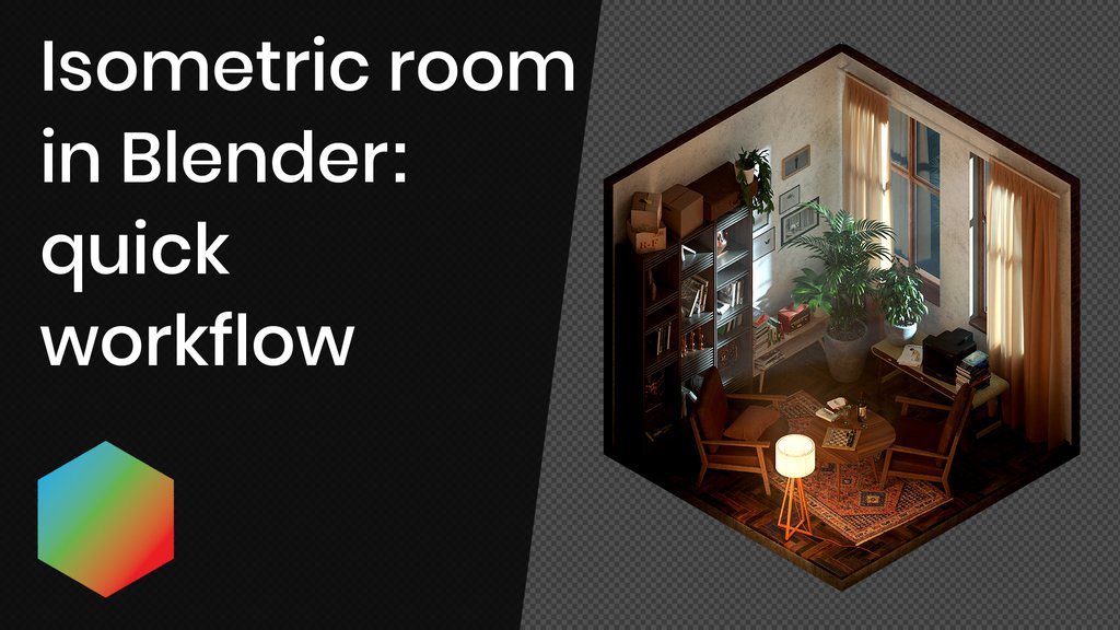 BlenderKit | Isometric room in Blender: quick workflow