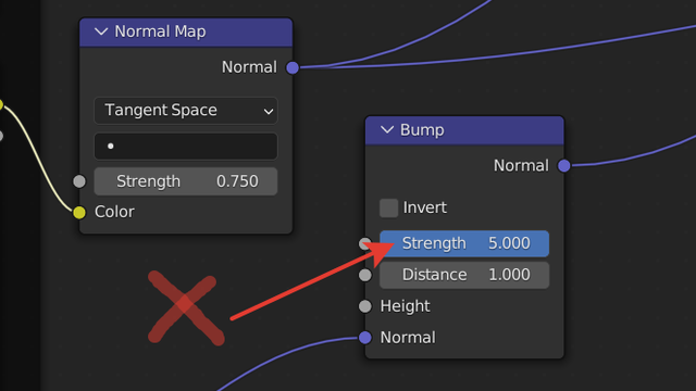 Bump intensity too strong Block image