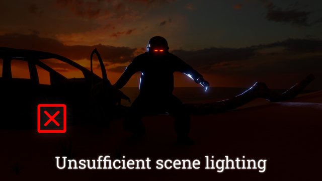 Not enough light Block image