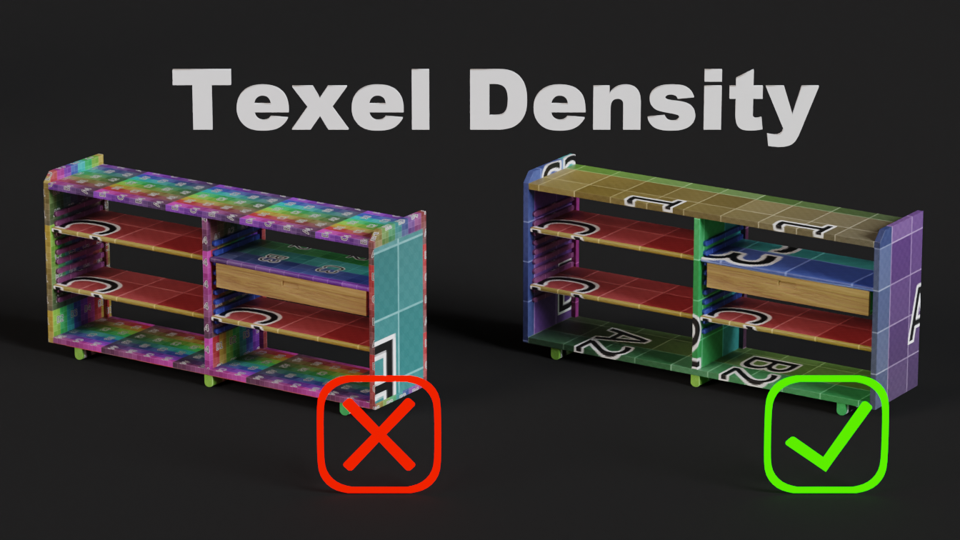 BlenderKit Texel density in Blender