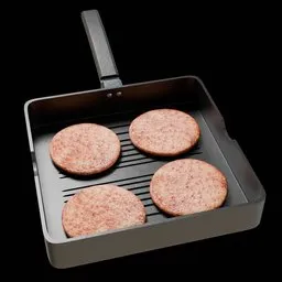 Frying Pan with Homemade Dinner