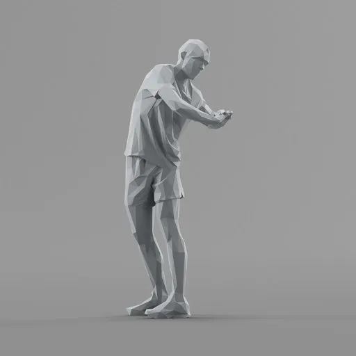 Lowpoly Male Sport Character