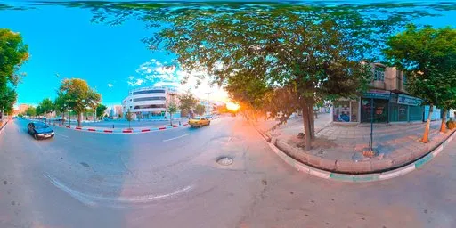 Urban Boulevard Sunset City Street HDRI