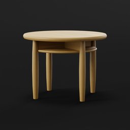 "Scandinavian-style Cafe Playtable: a low poly 3D model with a wooden base and black background, perfect for creating realistic scenes in Blender 3D. Designed for heavy use, this robust gaming table is ideal for adding a touch of Nordic charm to your virtual restaurant or bar settings."