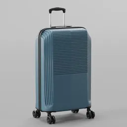 Blue travel suitcase (luggage)