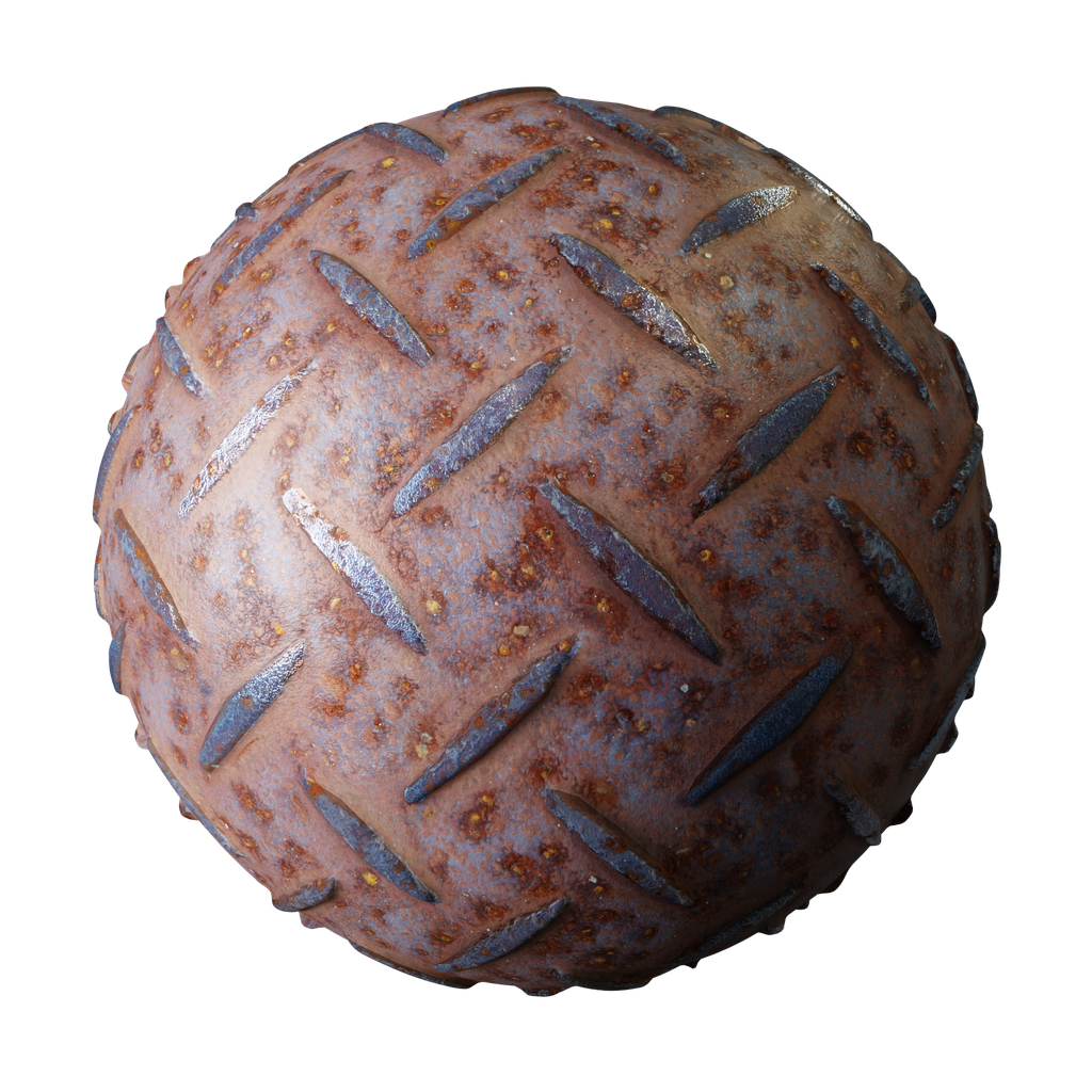 Rusty metal plate with pattern | FREE metal materials | BlenderKit