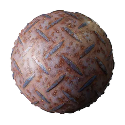 Rusty metal plate with pattern