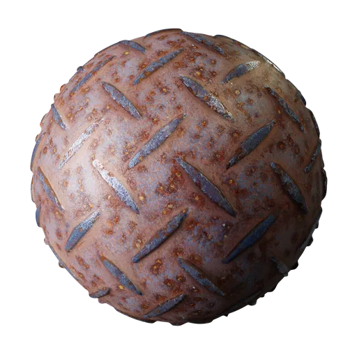 Rusty metal plate with pattern