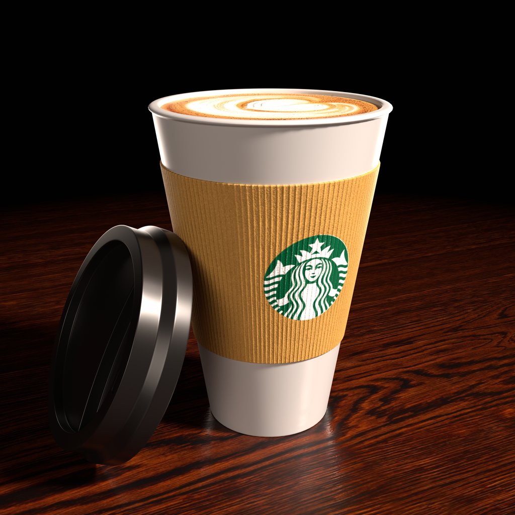 Starbucks Coffee Cup FREE Beverages models BlenderKit
