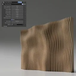 Wavy Wood Panel Wall