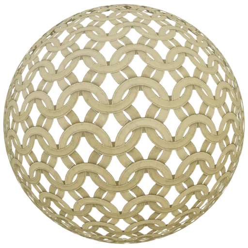 High-resolution PBR 2K golden chainmail texture for 3D rendering in Blender and other software.