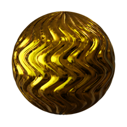 Procedural Golden swirl ornament