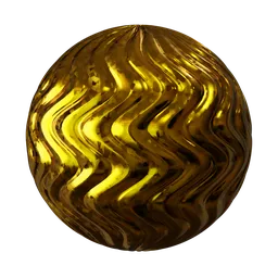 Procedural Golden swirl ornament