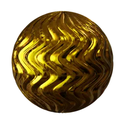 Procedural Golden Swirl Ornament
