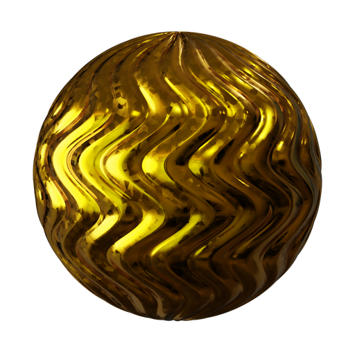 Procedural Golden swirl ornament FREE ornaments materials BlenderKit