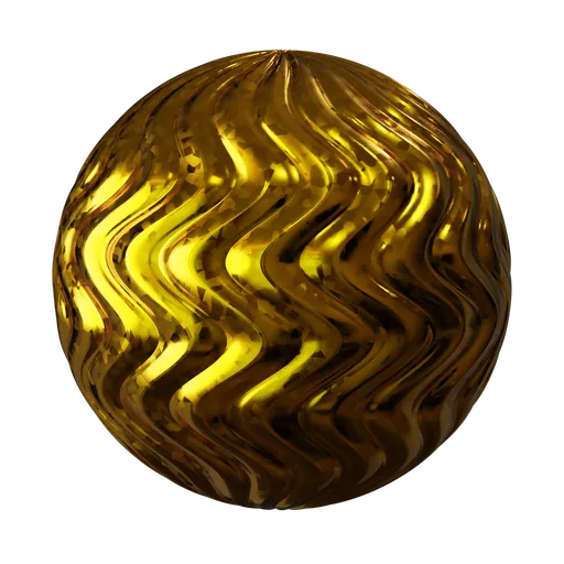 Golden PBR Texture for 3D Rendering in Blender, suitable for festive holiday models.