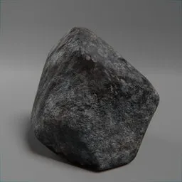 Detailed Blender 3D rock model with smooth texture and realistic shading, suitable for digital environments.