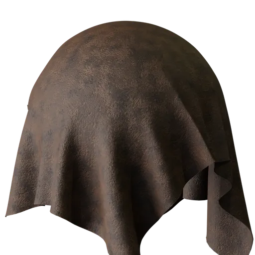 High-quality PBR dark leather texture for 3D modeling in Blender with a realistic, customizable surface finish.