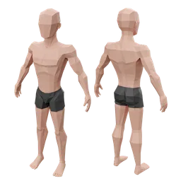 Low poly man