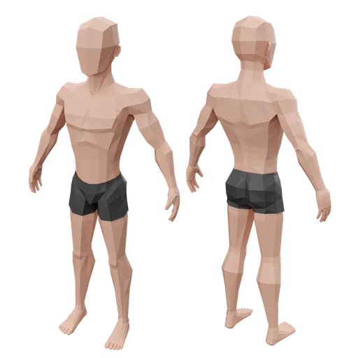 Low poly man