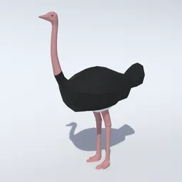 Low Poly Ostrich