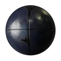 Weathered Blue Metal Floor Tiles