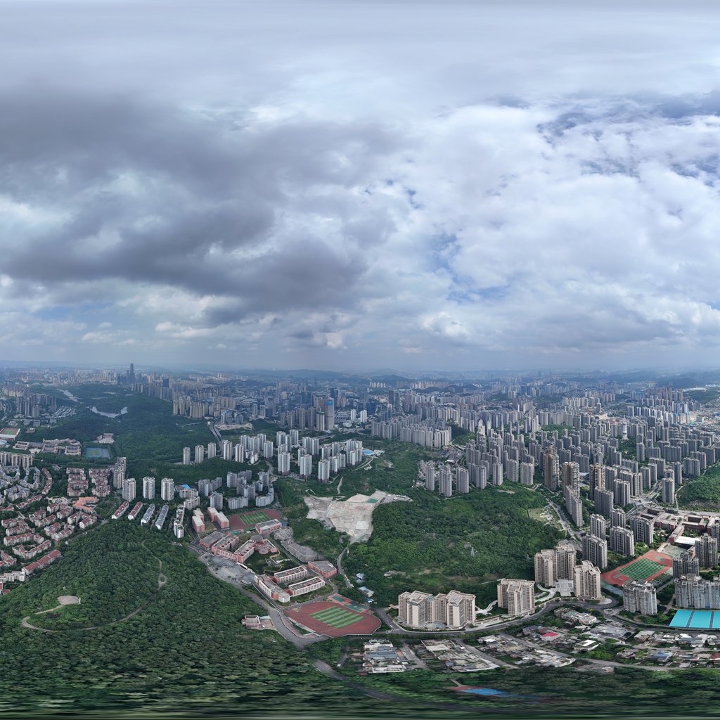 BlenderKit | Download the Highsky bluesky cloud old building hdr