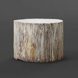 "Wooden pole 3D model - realistic and high-quality for Blender 3D. Perfect for outdoor scenes and tree category projects. Created using Photoscan technology and depicts a close up of a wooden stake found in a playground."