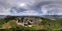 Modern City Sunny Cloudy Day