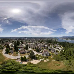 Modern City Sunny Cloudy Day