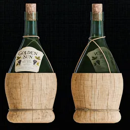 Generic Fiasco Wine Bottle