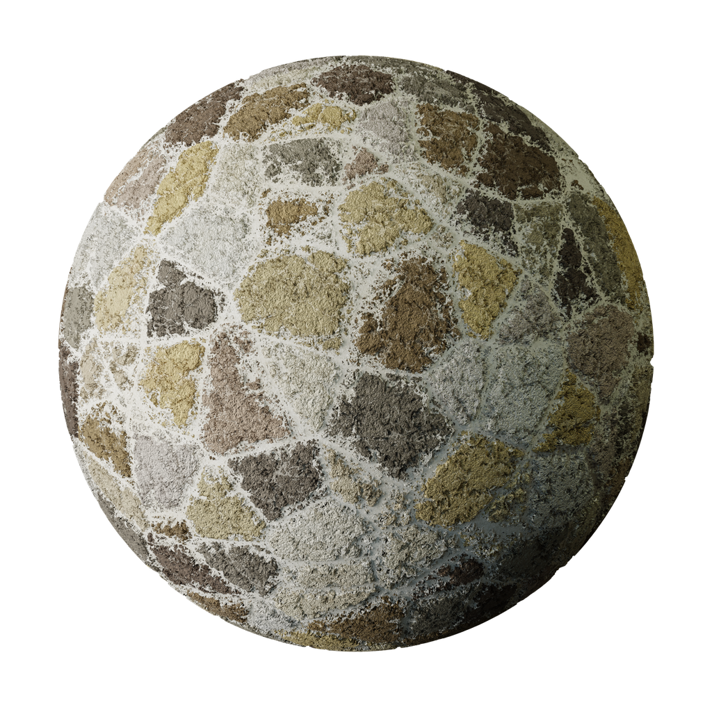 AR3DMat Random Stone Wall Finish | FREE stone materials | BlenderKit