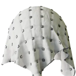 Medieval Studded White Fabric