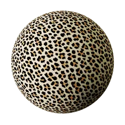 High-resolution leopard print PBR material for 3D texturing in Blender, suitable for clothing and wallpapers.