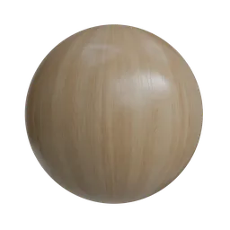 Polished oak wood plank