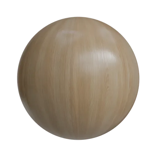 Polished oak wood plank