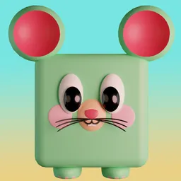Mouse Green Cube