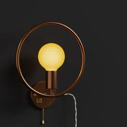 This copper wall lamp 3D model in Blender 3D features two bulb shades and a lamp inside the bulb for customizable emissions. Inspired by Jesper Myrfors and manufactured in the 1920s, the dark-toned product photos showcase the interconnecting brass and copper materials. Trending on Dribble, this elaborate OLED jewelry adds a detailed touch to any 3D design project.